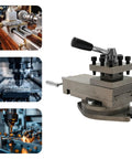 Universal AT300 Lathe Tool Post Assembly With 360 Degree Rotatable Tool Table, metal setup for precision machining and cuts
