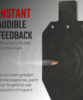 AR500 Steel Shooting Targets Three Eighths Inch Thick 12 Inch Torso Silhouettes With Gongs For Rifle Handgun And Shotgun Practice USA Made