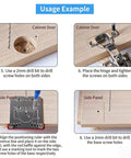 Usage example of Precision Cabinet Locator Kit For Door Hinge Alignment With Pro Adjustable Template Jig in action