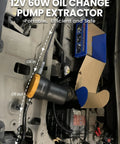 12V 60W Oil Extractor Pump For Cars Motorcycles Boats And Lawn Equipment Fast Portable Oil Change Tool with flow hoses attached
