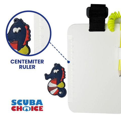 Underwater 6 By 4 Inch Waterproof Slate With Clip And Pencil For Scuba, Snorkeling, Freediving And Dive Lessons, Reusable Writing Pad For In Water Notes, Signaling, And Easy Communication