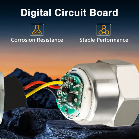 Beefy 100 Psi Stainless Steel Pressure Transducer Sensor With Connector Harness For Oil Fuel Water And Air, 0.5V To 4.5V Output