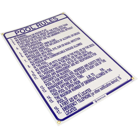Pool Rules Sign For North Carolina Community Pools, Residential And Commercial, 24 By 36 Inch Weather Resistant High Impact Plastic With Brass Grommets, Easy Hanging Outdoor Sign