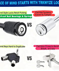 Comparison of barrel style lock vs flat key system for Locking Hitch Pin For 2In And 2-1/2In Receivers, 3-1/2 Inch Span.