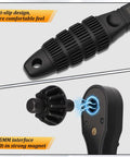 Close-up of 3 In 1 Magnetic Ratchet Drill Chuck Key Wrench with non-slip grip and magnetic 6.35MM interface detail.