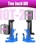Heavy Duty Hydraulic Toe Jack, 20 Ton Lift Capacity, rugged steel frame shown with lifting capacity indicators.