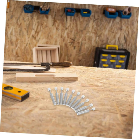 10 Pcs Soft Close Cabinet Dampers Kit for Quiet Smooth No Slam Closing Hydraulic Silent Buffer displayed on a workbench