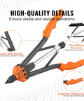 16 Inch Rivet Nut Tool Kit With 13 Mandrels And 186 Rivet Nuts In Metric And SAE Sizes Semi Auto De Riveting For Fast Release