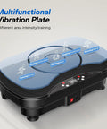 Vibe Plate Exercise Machine For Lymphatic Drainage And Weight Loss, Bluetooth enabled vibrating plate with LED display, home gym equipment