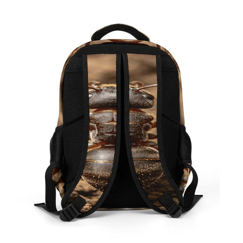 Back view of Dope Wild Ant Printed Unisex Backpack With Large Capacity Durable Polyester Daypack for School Travel and Everyday Carry