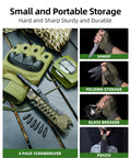 17 In 1 Pocket Knife With Screwdriver Fire Starter Bottle Opener Saw And Whistle Nylon Sheath EDC Gear on tactical surface