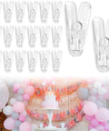 Hot Clear Balloon Arch Clips 20 Pack Ultra Strong Spring Clamps For Epic Birthday Decor Backdrop And Party Setup Easy Grip Versatile Art Crafts, clear PET 2.4 x 0.7 in clamps