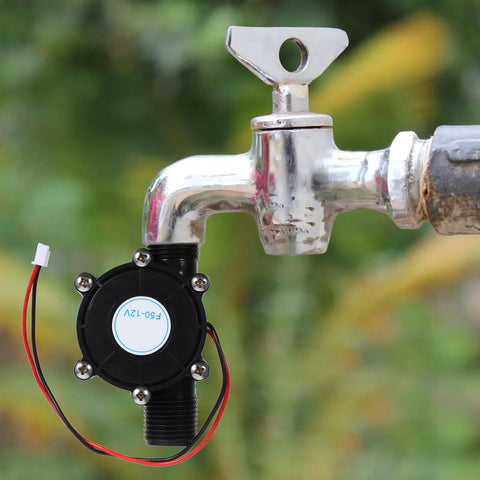 Mini Hydropower Generator Turbine Kit Portable Water Turbine DC Generator attached to outdoor faucet