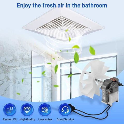 Premium Replacement Bathroom Exhaust Fan Motor And Wheel Kit With 120V Plug 3000 RPM 50 CFM CCW for Broan NuTone