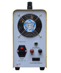 Front view of SFX EDM-8C 800W portable EDM tap burner with cooling fan, power switch, servo output, pump interface