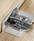 All-In-One Stainless Steel Cabinet Hinge Repair Kit With Side Panel Brackets And Mounting Screws for furniture installation
