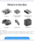 Avata 2 Fly More Combo With 3 Batteries FPV Drone With 4K Camera For Grown Ups Immersive FPV Thrill Ride One Push Acrobatics Built In Propeller Guard 155 Degree Field Of View FAA Remote ID Compliant box contents