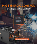 2 In 1 Flux Core And Stick Welder With 130 Amp 110V Gasless MIG Machine, Synergy IGBT Inverter, Portable Wire Feed Welder featured
