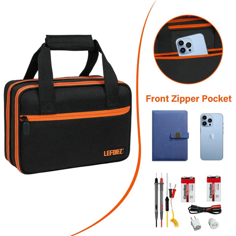 Rugged Double Layer Carrying Case For Electrical Testing Gear Fits ET310 ET80101 ET80016 Circuit Breaker Finder RT250 GFCI Tester
