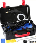 No Sweat High Pressure Steam Cleaner 1700W with attachments in portable case, ready for kitchen and bathroom cleaning.