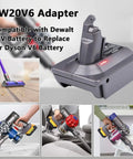 DeWalt 20V To Dyson V6 Battery Converter Adapter DW20V6 For V6 Series Vacuums with four vacuum models