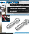 Beefed Up 1/2 Inch Heim Joints Rod End Kit with Chromoly Panhard shown for steering suspension use