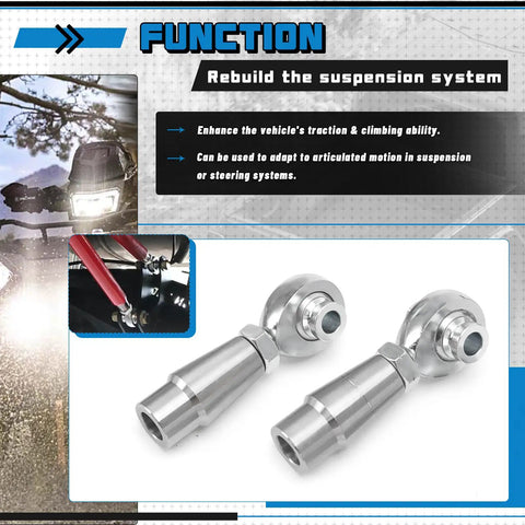 Beefed Up 1/2 Inch Heim Joints Rod End Kit with Chromoly Panhard shown for steering suspension use