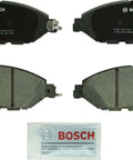 QuietCast Premium Ceramic Brake Pad Set For Infiniti JX35 QX60 And Nissan Murano Pathfinder Front Pads, hardware kit shown