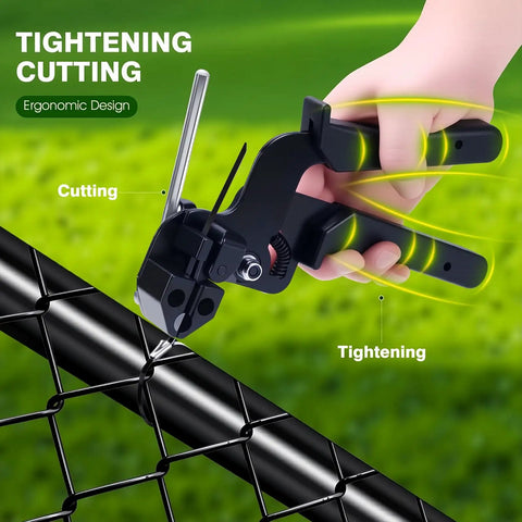 Heavy Duty Metal Zip Tie Gun Kit With 100 UV Resistant 11.8 Inch Stainless Steel Cable Ties for fastening chain link fence