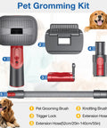 Pet Grooming Attachment Kit For Vacuum Cleaners V7 Through V15 Not For V6 Deshedding Brush For Dogs And Cats Six Pack