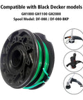 Replacement Trimmer Spool Pack For Black Decker GH1100 GH1000 GH2000 30ft 0.080 In Dual Auto Feed Spool 4 Pack CNC Wound Easy Install