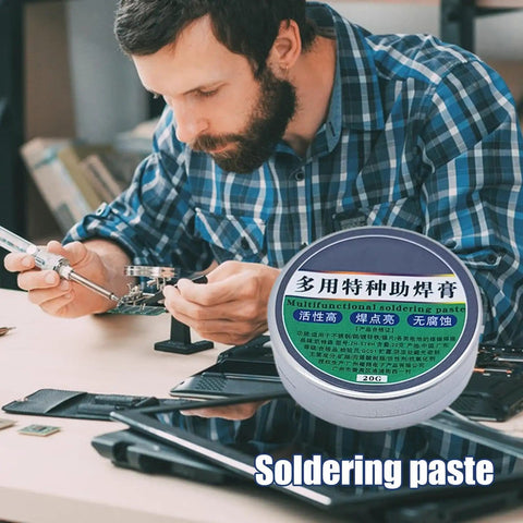 Man using Flux Gel For Soldering Pro Level Ease Precision Paste For Circuit Repairs PCB Maintenance And Soldering
