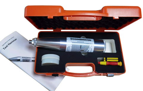 Pro Grade Concrete Rebound Hammer for On Site Strength Testing 10 to 60 MPa Range ASTM C805 Compliant Portable and Accurate Gauge