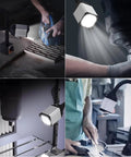 Magnetic LED Work Light With Flexible Gooseneck, 1320 Lumen 120V, 12W, Adjustable Magnetic Base installed on industrial machines