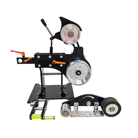 Shop Ready Variable Speed Belt Grinder And Sander Chassis with adjustable components and a durable aluminum wheel.