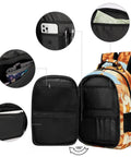 Patriotic Tabby Printed Backpack Dope Everyday Carry Unisex Large Capacity Daypack showing interior storage features