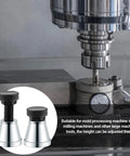 Top Notch 2 Pack Adjustable Machine Screw Jacks 5 Ton Capacity Compact Alloy Steel Leveling Stands For Cnc Mills Lathes Drill Presses, used for milling machine tools.