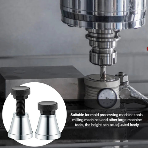 Top Notch 2 Pack Adjustable Machine Screw Jacks 5 Ton Capacity Compact Alloy Steel Leveling Stands For Cnc Mills Lathes Drill Presses, used for milling machine tools.