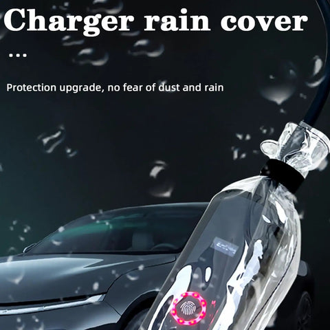 Universal Ev Charge Port Protector Badass Weather Armor Waterproof Rain Snow Cover For Electric Vehicles Fits Most Models with clear rain cover.