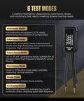 Pro Grade Auto Component Recognizing LCR Tweezers Meter with Six Test Modes for L C R D Q Rs, OLED Display and SMD Kit