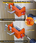 Heavy Duty Cabinet Face Frame Clamps 2 Pack With Alignment Plate And Side Screws, 440 Lbs Load, shown installed on wood stiles
