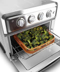 Must Have Air Fry Crisping Basket And Tray Set For Even Cooking Nonstick Copper Finish 9 Inch By 10 Inch 2 Piece Kit inside oven