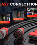 Beefed Up Heavy Duty Diesel Truck OBD To Type 2 Split Cable With 9 Pin J1939 And 6 Pin J1708 Connectors For Diagnostics