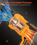 Cooling system of 1 Inch SDS Plus Rotary Hammer Drill With 8 Amp Corded Power Beefy Heavy Duty Demolition Hammer