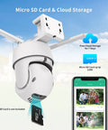 2K Outdoor Security Camera With 4MP HD Video And 360 Degree Pan Tilt Wireless 2.4G WiFi IP66 Weatherproof Motion Alerts