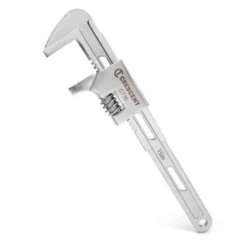 15 Inch Automotive Adjustable Wrench With Sliding Jaw For General Purpose And Car Repairs Built Tough Tool Steel Build Chrome Plated