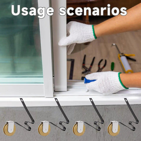 Smooth Rolling Sliding Screen Door Rollers Replacement Kit With Tough Steel Ball Bearings Tension Springs And M Track Match For Zero Fuss Patio Fixes Quick Swap Guaranteed Four Pack
