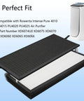 Activated Carbon And True HEPA Replacement Filter Set For PU4020 Intense Pure Air Purifiers shown with air purifier unit