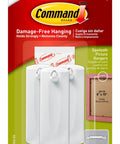 Damage Free Wire Back Hanger Set With 3 Hangers And 6 Strips No Tools Required Easy Peel And Stick Holds Up To 4 Lbs Per Hanger