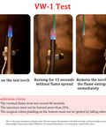 VW-1 flame test demonstrating the Top Shelf 22 AWG High Temp Wire Tinned Copper Hook Up Cable 300V under flame exposure.